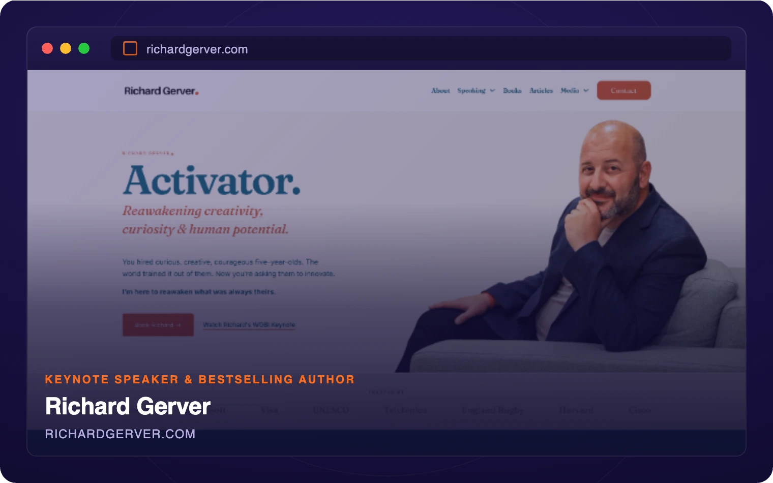 Richard Gerver Website - Built by Nova Strategic