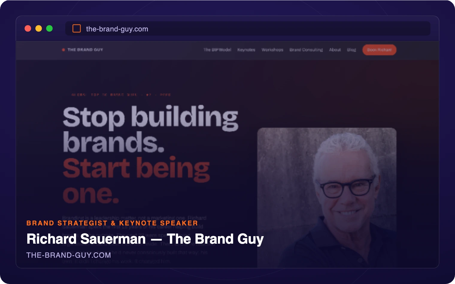 Richard Sauerman, The Brand Guy - website built by Nova Strategic